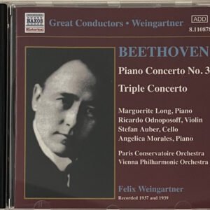 CD Beethoven - Piano Concerto No. 3 - Weingartner