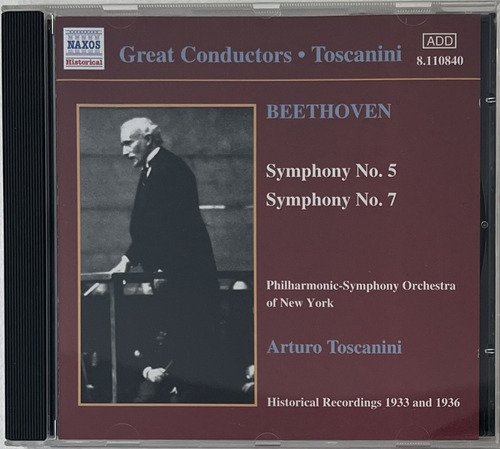 CD Beethoven - Symphony No. 5 - Symphony No. 7 - Toscanini