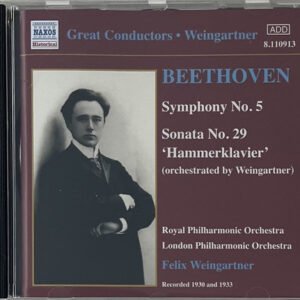 CD Beethoven Symphony No. 5 (orchestrated By Weingartner)