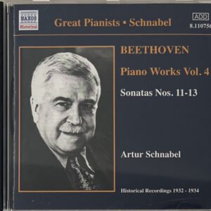 CD Beethoven - Piano Works Vol. 4 - Schnabel