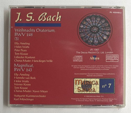 CD Bach Oratório De Natal Bwv 248, (3) - Karl Münchinger - Imagem 3