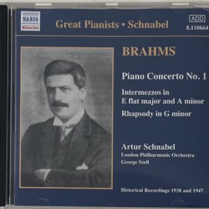 CD Brahms Piano Concerto No. 1 -  Schnabel