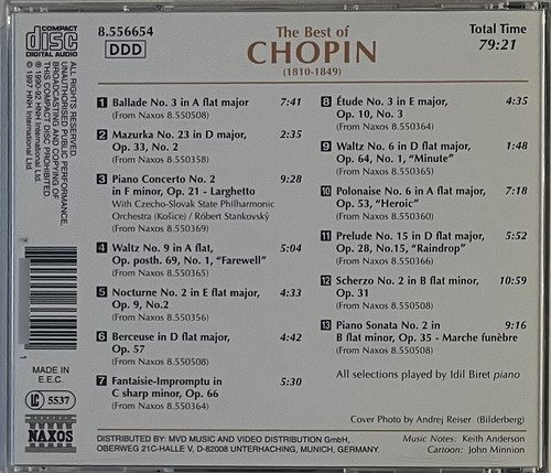 CD The Best Of Chopin - Raindrop Prelude, Ballade, Nocturne - Imagem 3