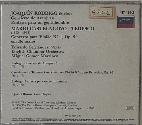 CD Rodrigo - Concierto De Aranjuez - Imagem 3