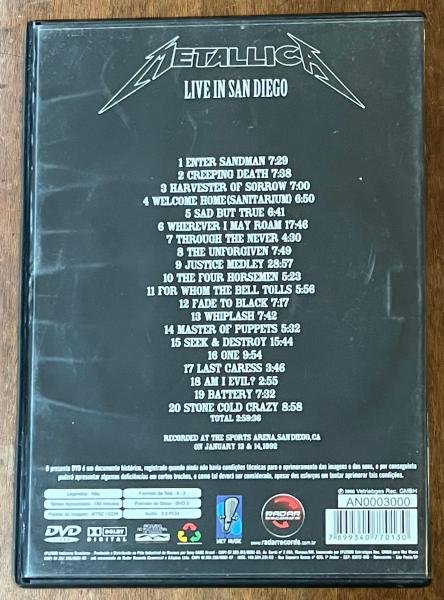 DVD Metallica - Live in San Diego - Imagem 3