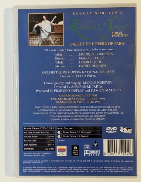 DVD Rudolf Nureyev`s Romeo & Juliet - Imagem 3