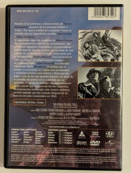 DVD Por Quien Doblan las Campanas - Por Quem os Sinos Dobram - Imagem 3