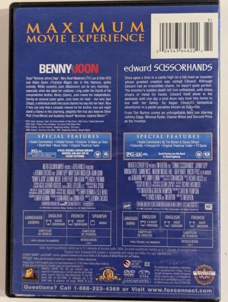 DVD Duplo Benny & Joon (Corações em conflito) e Edward Scissorhands (Edward Mãos de Tesoura) - Imagem 3