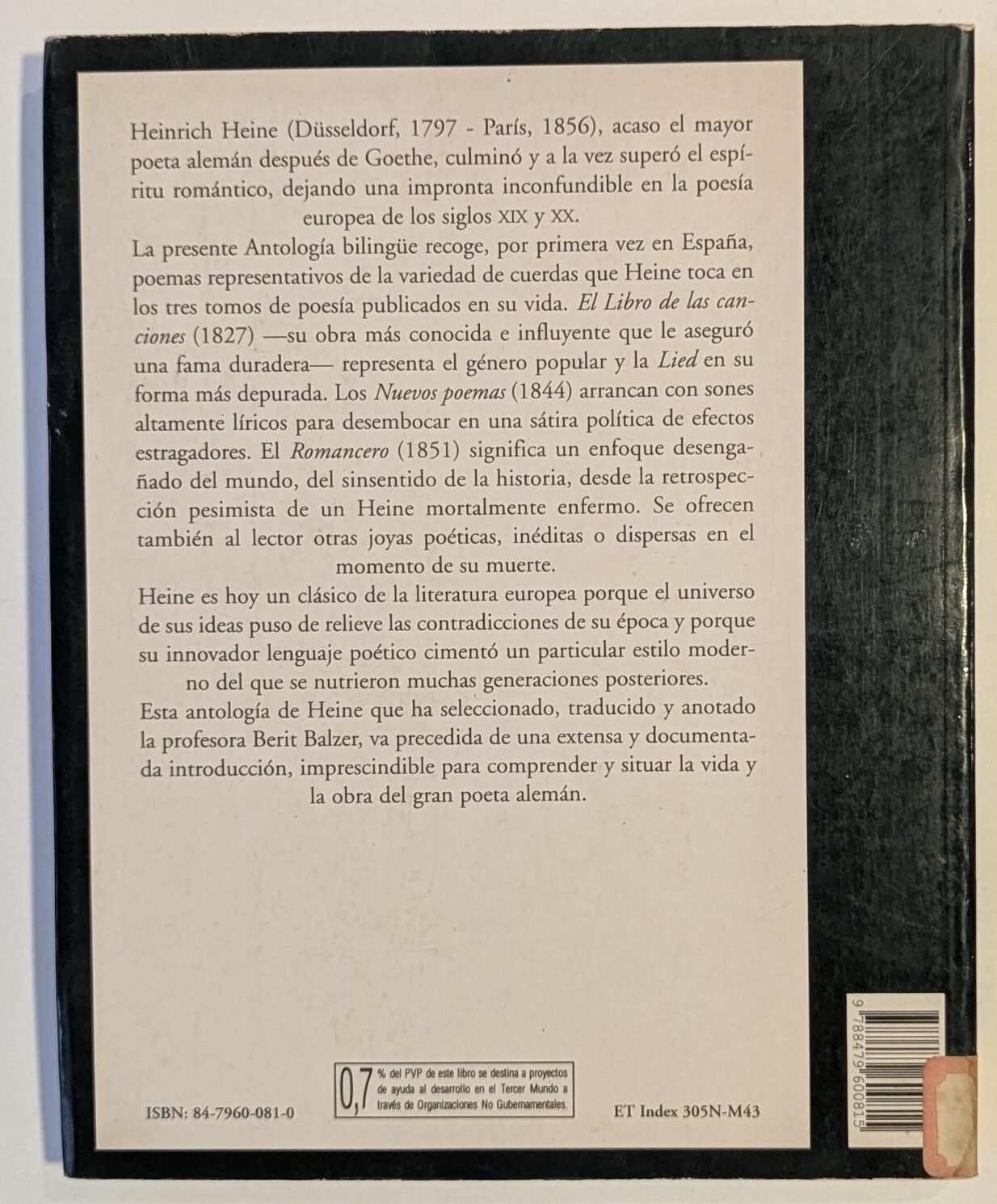 Gedichte-Auswahl = Antología poética : edición bilingüe - Heinrich Heine - Imagem 4