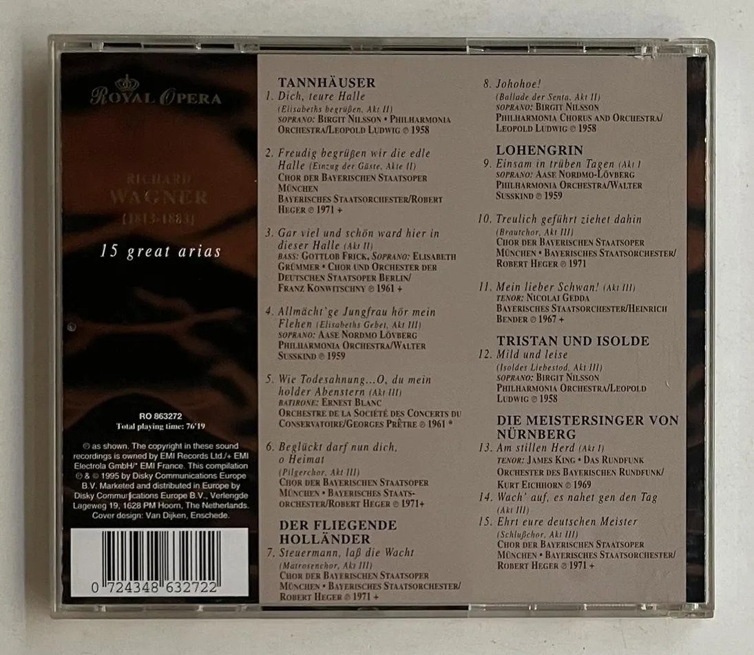 CD Richard Wagner - 15 Great Arias - Imagem 3