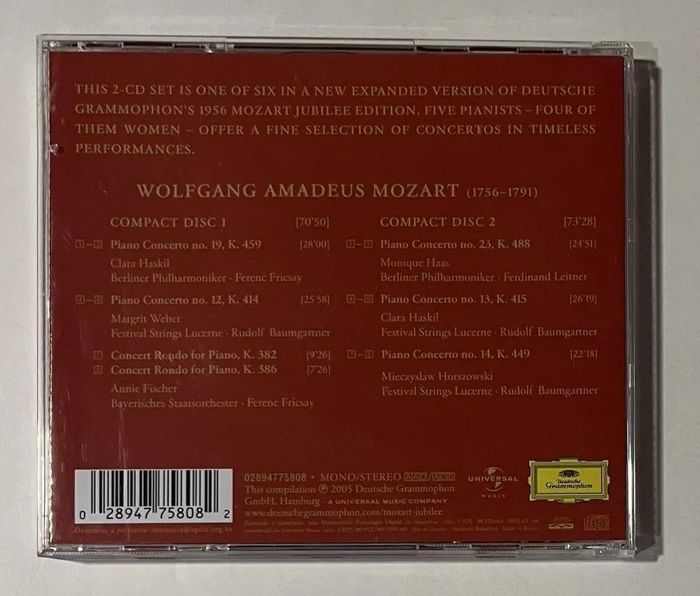 2 CDs Wolfgang Amadeus Mozart - Piano Concertos - Imagem 3