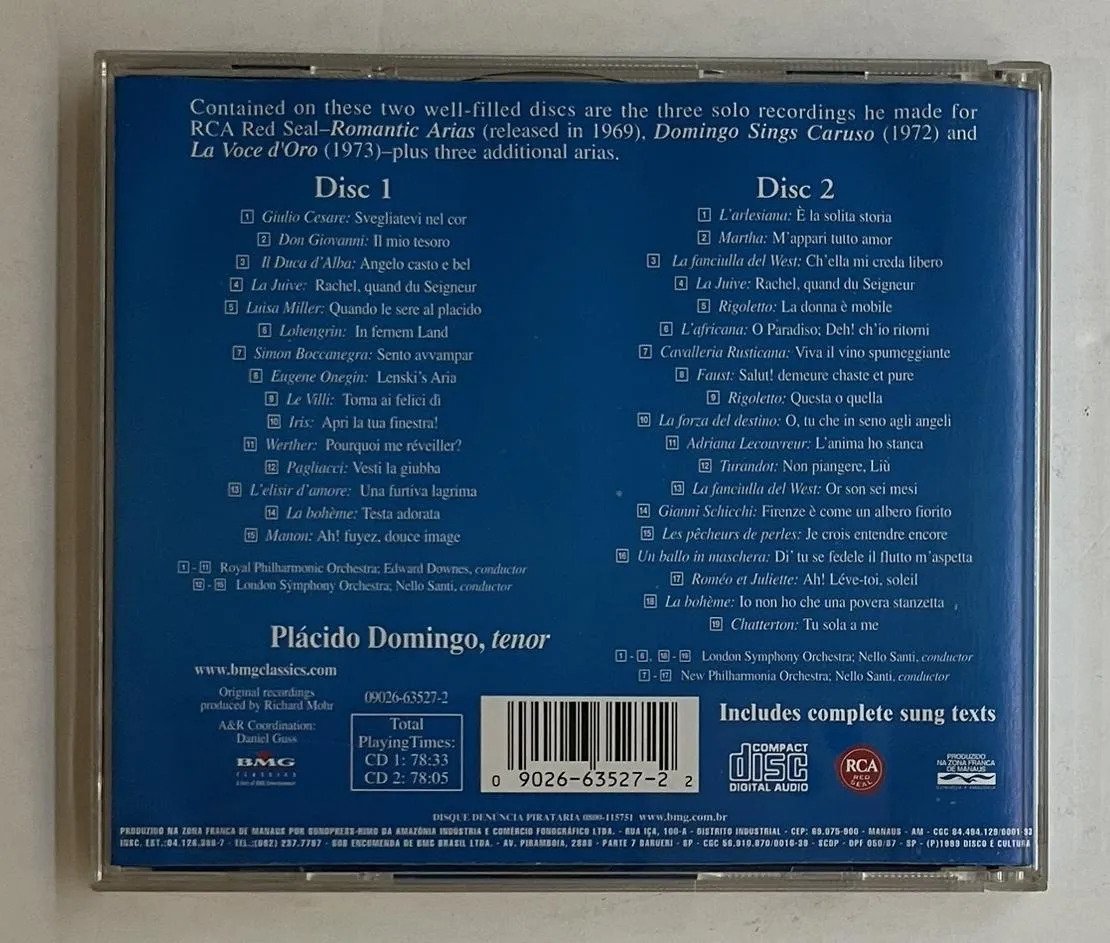 2 CDs Placido Domingo - The Young Domingo - Imagem 3
