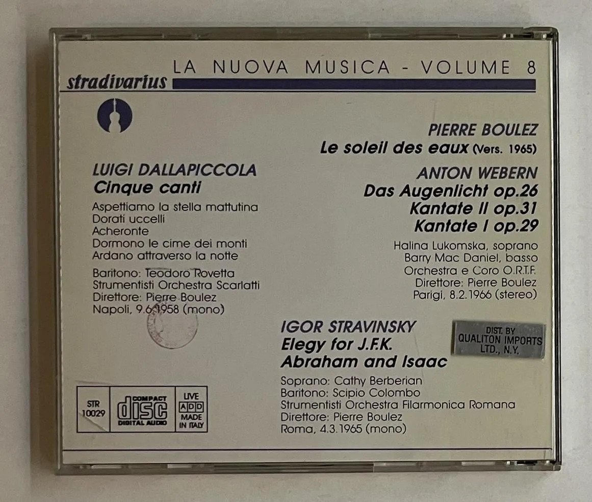 CD Pierre Boulez - La Nuova Musica Volume 8 - Imagem 3