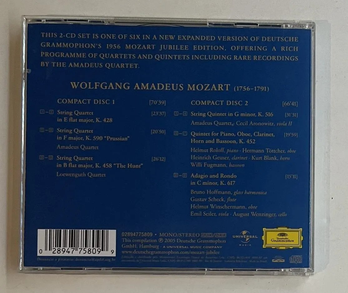 2 CDs Wolfgang Amadeus Mozart - Chamber Music - Imagem 3