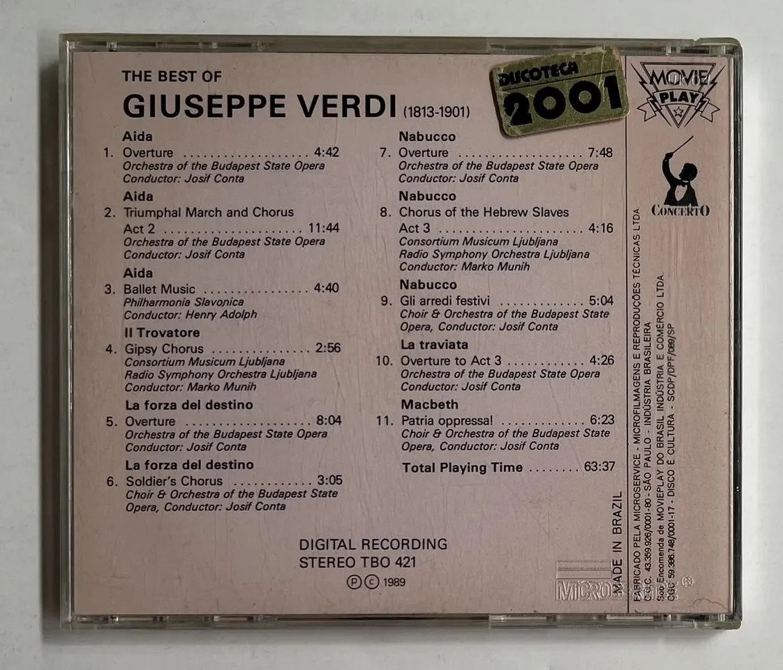 CD Various - The Best Of Verdi - Imagem 3