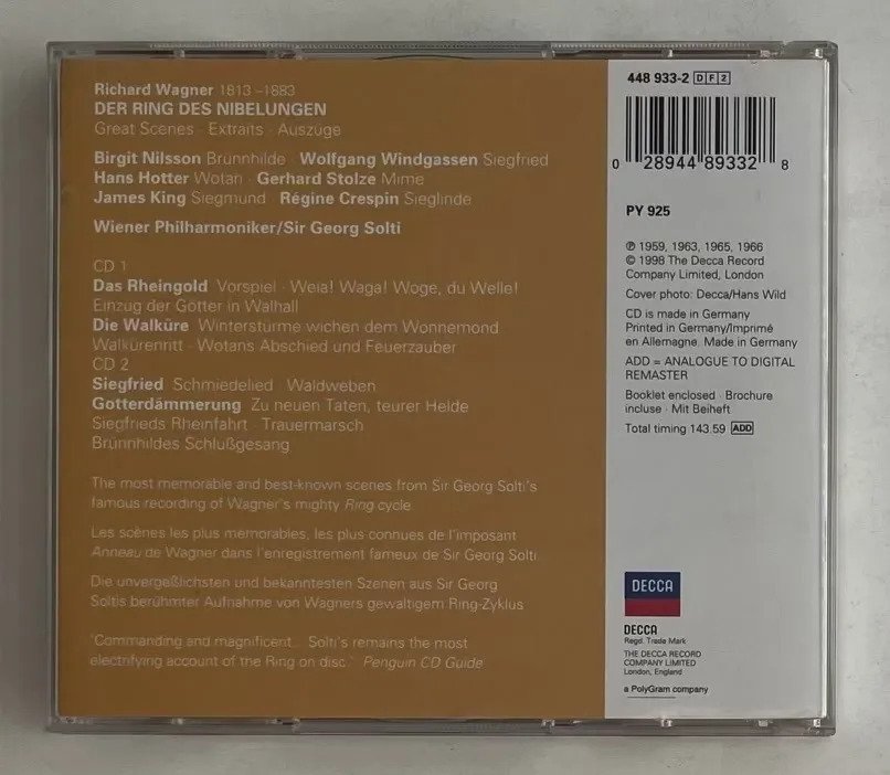 2 CDs Richard Wagner - Der Ring Des Nibelungen - Great Scenes - Imagem 3