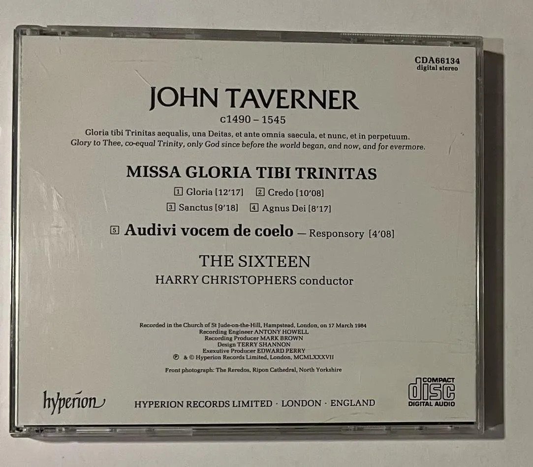 CD John Taverner - Missa Gloria Tibi Trinitas - Audivi Vocem De Coelo - Imagem 3