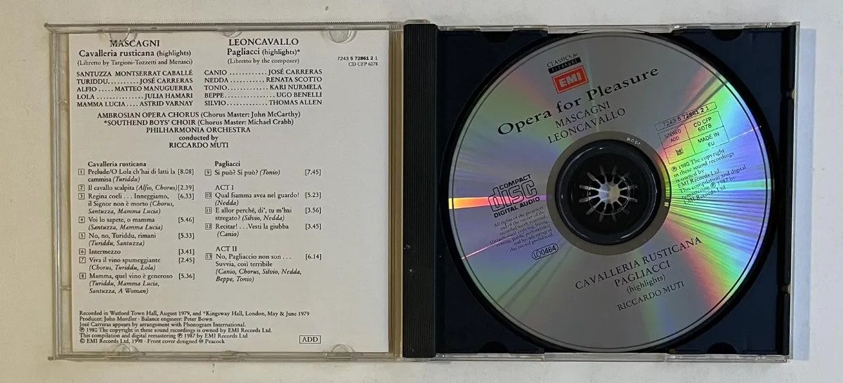 CD Pietro Mascagni - Cavalleria Rusticana / Pagliacci - Imagem 2