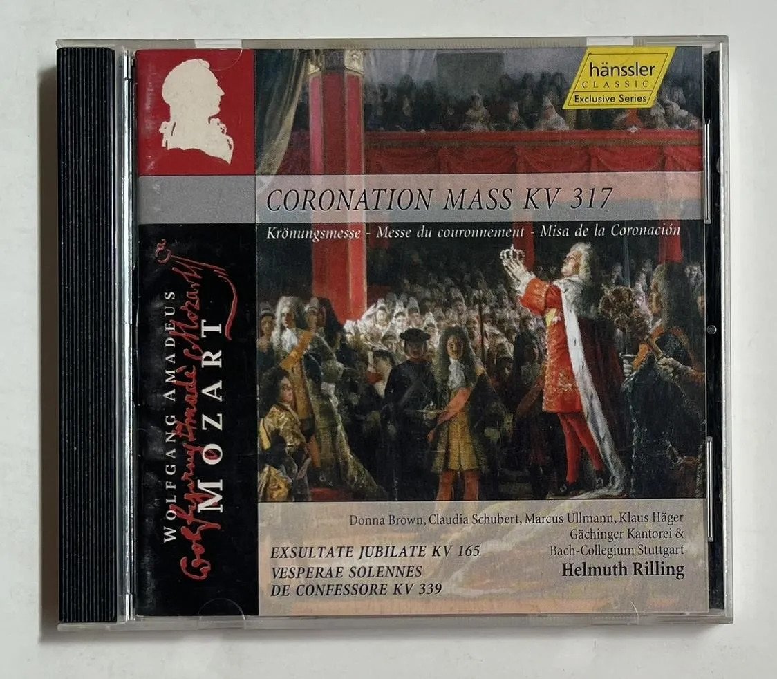 CD Wolfgang Amadeus Mozart - Coronation Mass KV 317 / Exultate Jubilate KV 165 / Vesperae Solemnes De Confessore KV 339
