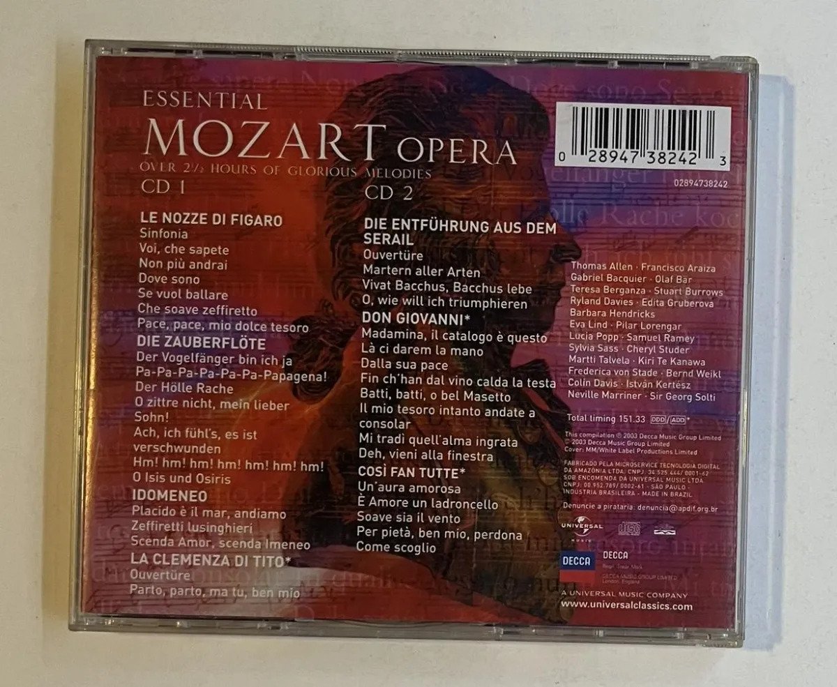 2 CDs Wolfgang Amadeus Mozart - Essential Mozart Opera - Imagem 3