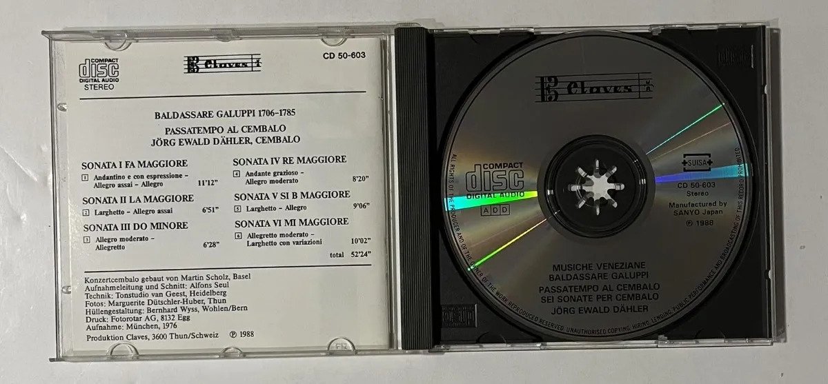 CD Baldassare Galuppi - Music Veneziane - Passatempo Al Cembalo - Imagem 2