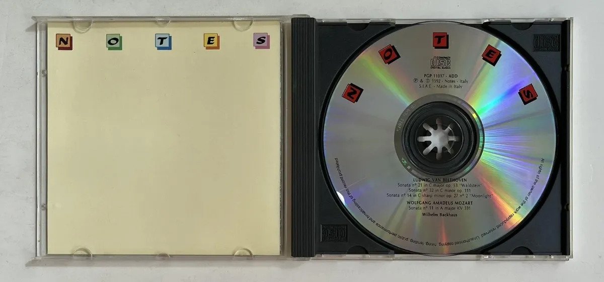 CD Wilhelm Backhaus - Sonata N. 14 In C Sharp Minor Op. 27 N. 2 / Sonata N.21 In C Op.53 "Waldstein" / Sonata N. 32 In C Minor Op. 111 / Sonata N. 11 KV 331 - Imagem 2