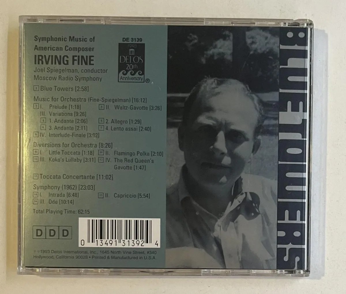 CD Irving Fine - Blue Towers - Symphonic Music Of American Composer Irving Fine - Imagem 3