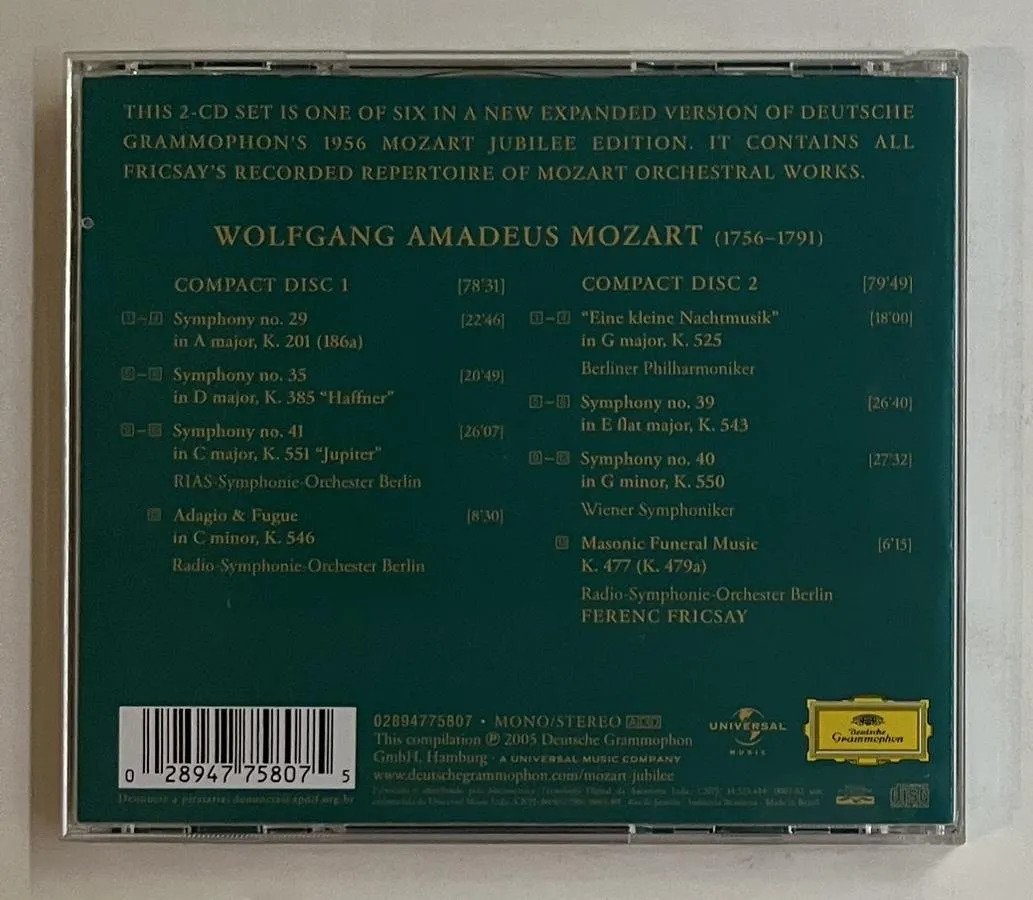 2 CDs Wolfgang Amadeus Mozart - Symphonies - Imagem 3