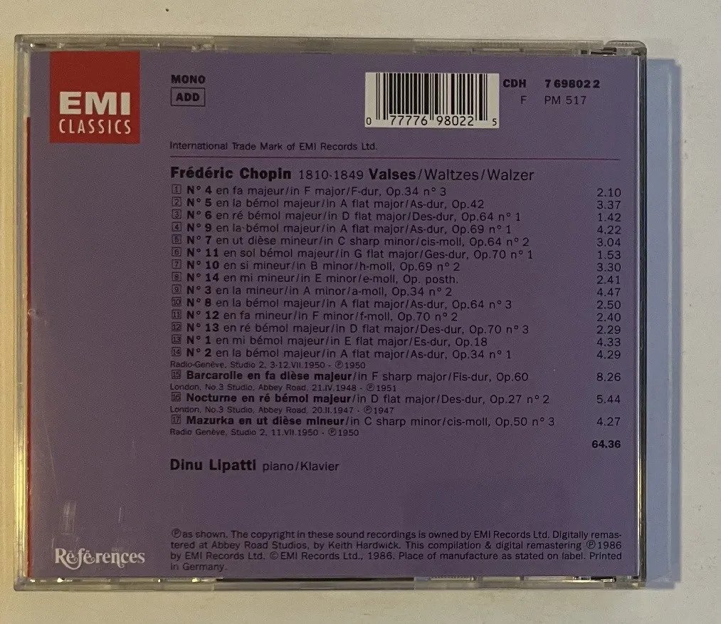 CD Frédéric Chopin - 14 Valses, Etc. - Imagem 3
