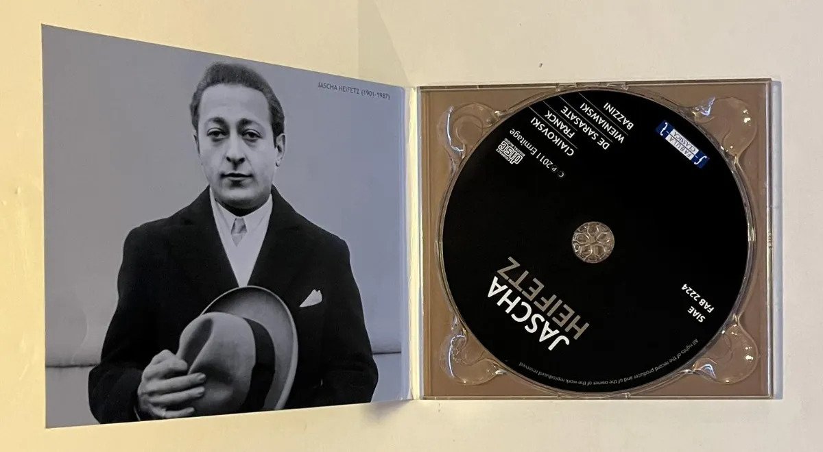 CD Wieniawski, Bazzini - Jascha Heifetz - Ciakovski, Franck, De Sarasate - Imagem 2