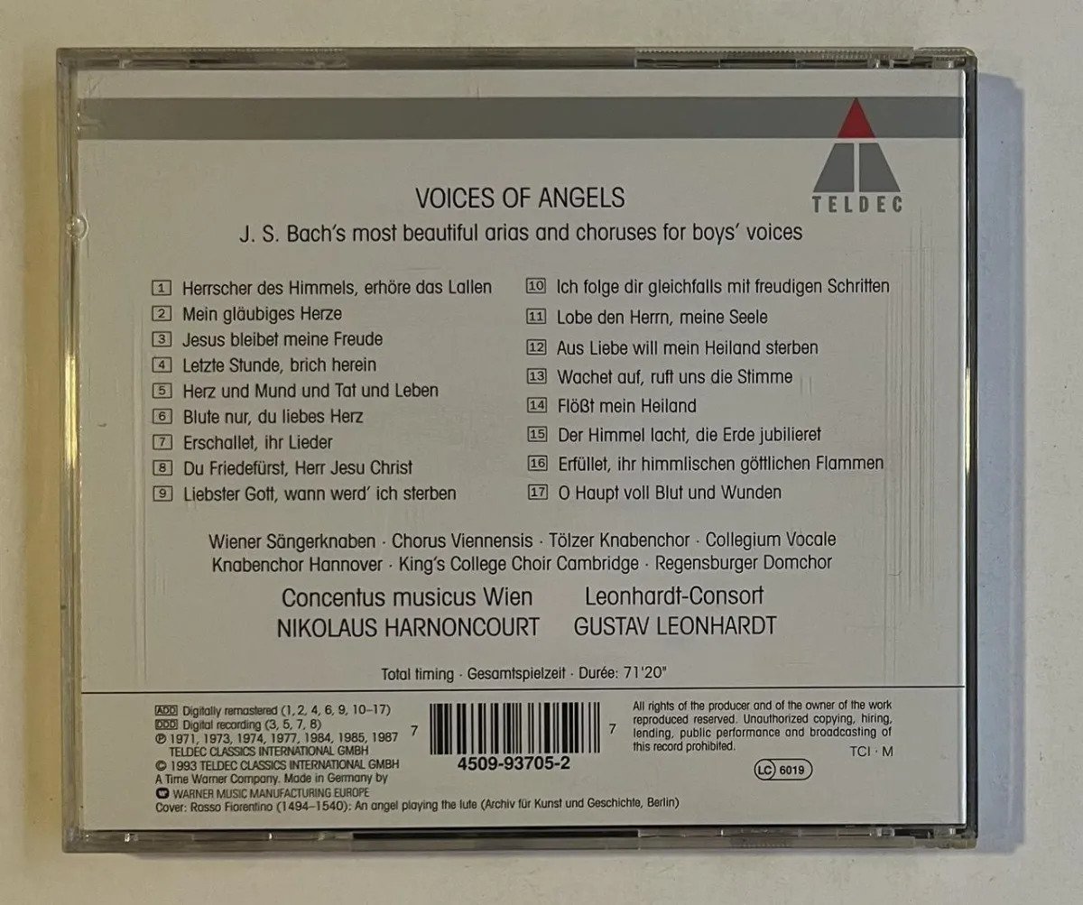 CD Johann Sebastian Bach - Voices Of Angels - J. S. Bach's Most Beautiful Arias And Choruses For Boy's Voices - Imagem 3