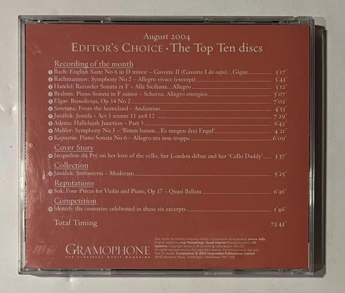 CD Various - Gramophone Editor's Choice: August 2004 - Imagem 3