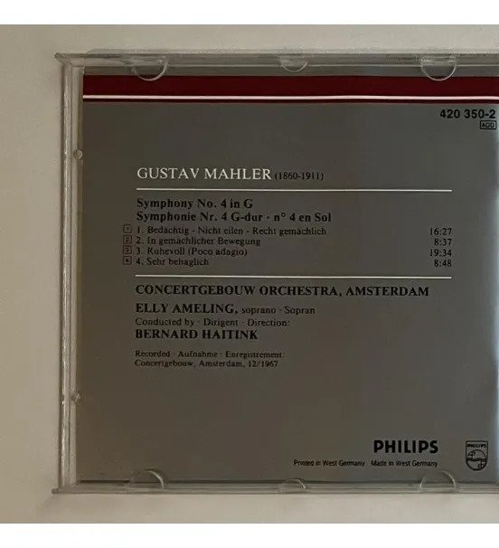 CD Gustav Mahler - Symphony No. 4 - Imagem 2
