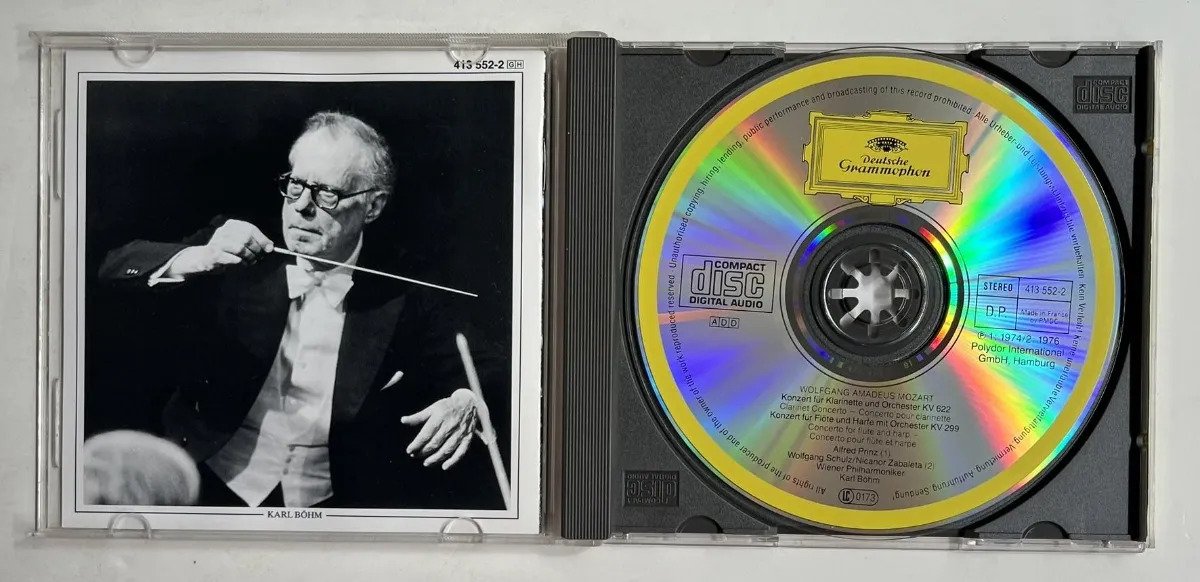 CD Wolfgang Amadeus Mozart - Klarinettenkonzert (Clarinet Concerto) - Konzert Für Flöte & Harfe (Concerto for Flute & Harp) - Imagem 2