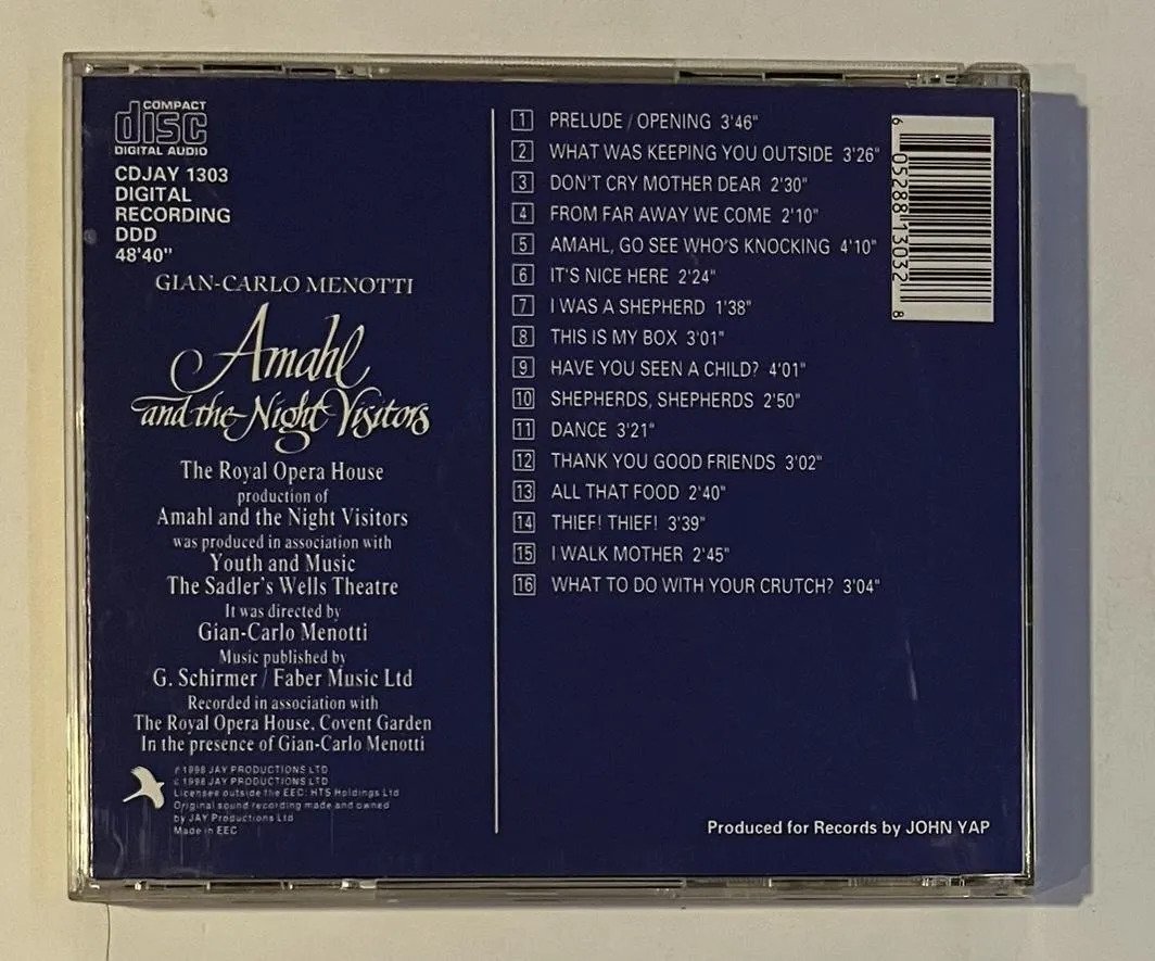 CD Gian Carlo Menotti - Amahl And The Night Visitors - Imagem 3