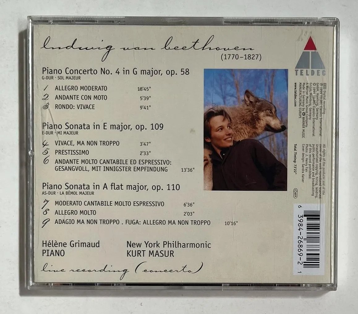 CD Hélène Grimaud - Piano Concerto No. 4 • Piano Sonatas Opp.109 & 110 - Imagem 3