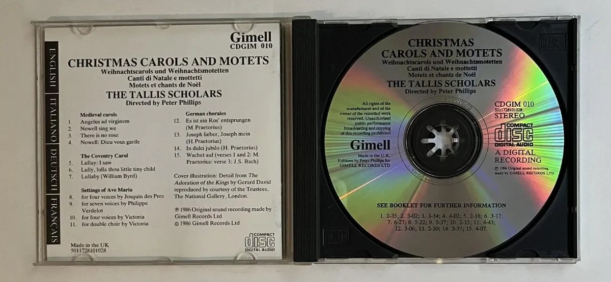 CD The Tallis Scholars - Christmas Carols And Motets / Weihnachtscarols Und Weihnachtsmotetten / Canti Di Natale E Mottetti / Motets Et Chants De Noël - Imagem 2