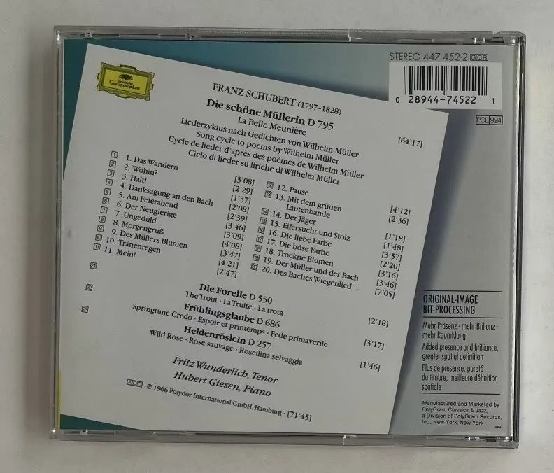 CD Franz Schubert - Die Schöne Müllerin · 3 Lieder - Imagem 3