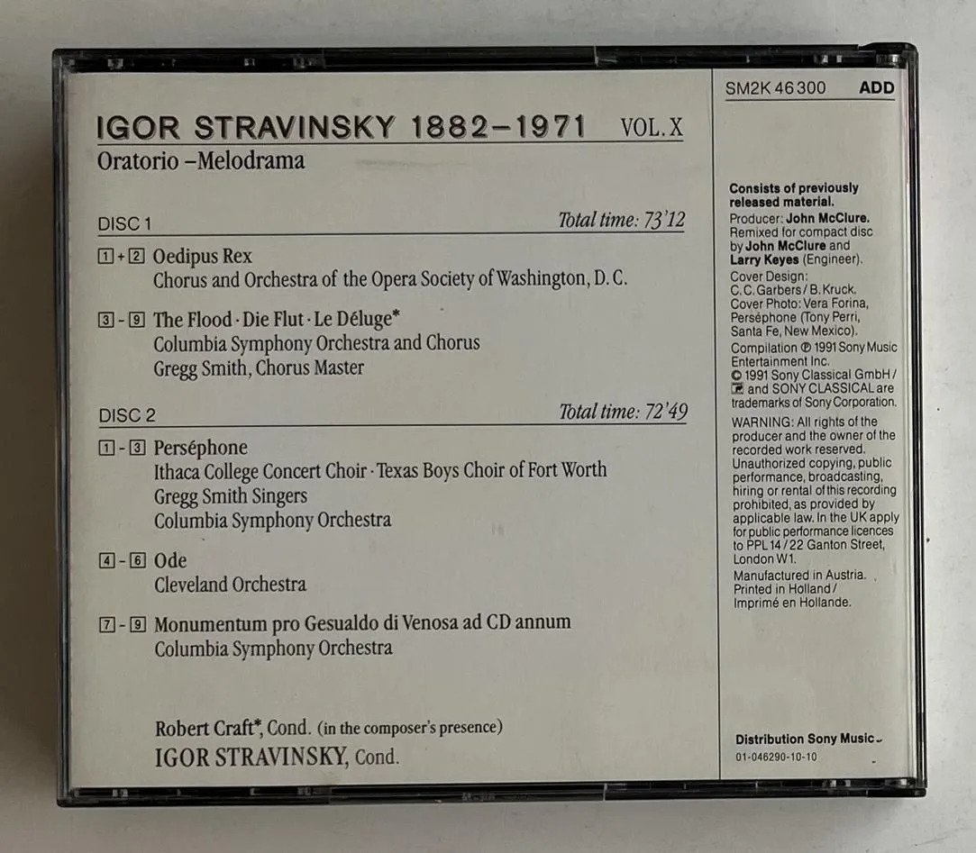 2 CDs Igor Stravinsky - Oratorio - Melodrama - Imagem 4