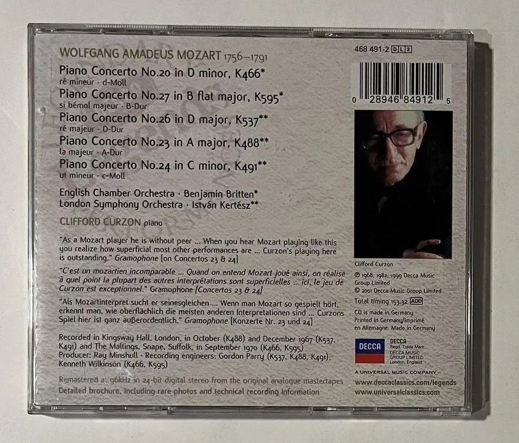 2 CDs Wolfgang Amadeus Mozart - Piano Concertos 20, 23, 24, 26 & 27 - Imagem 2