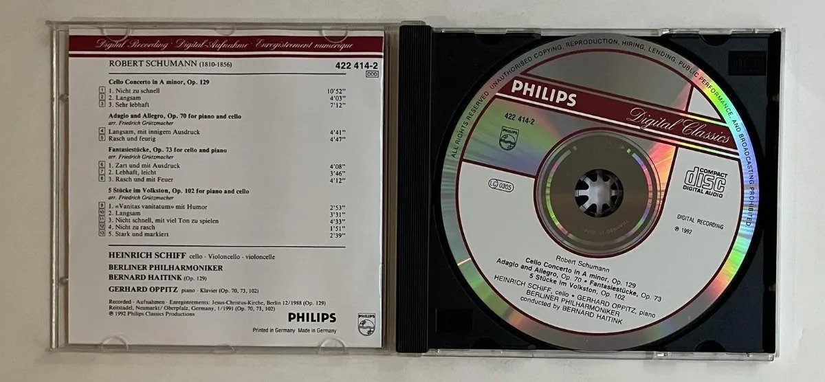 CD Robert Schumann - Cello Concerto · Adagio & Allegro · 3 Fantasiestücke · 5 Stücke Im Volkston - Imagem 2