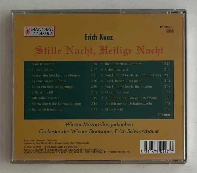 CD Erich Kunz - Stille Nacht, Heilige Nacht - Imagem 3