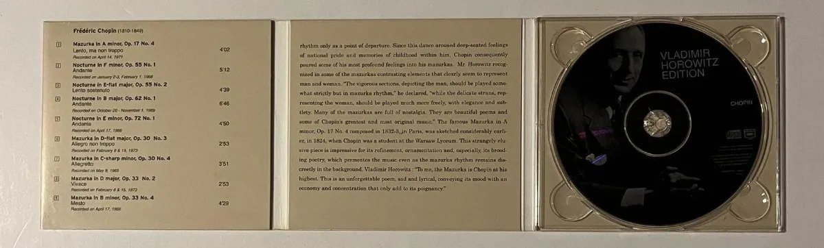 CD Vladimir Horowitz - Mazurkas - Walzes - Nocturnes - Imagem 3