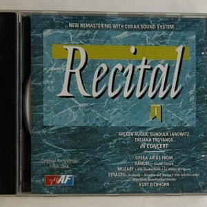 CD Handel; Mozart; Strauss - Recital Volume 1