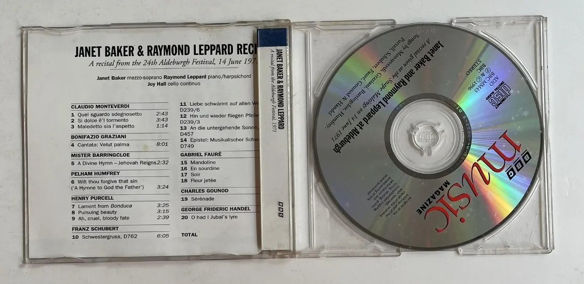 CD Janet Baker - A Recital From The Aldeburgh Festival, 1971 - Imagem 2
