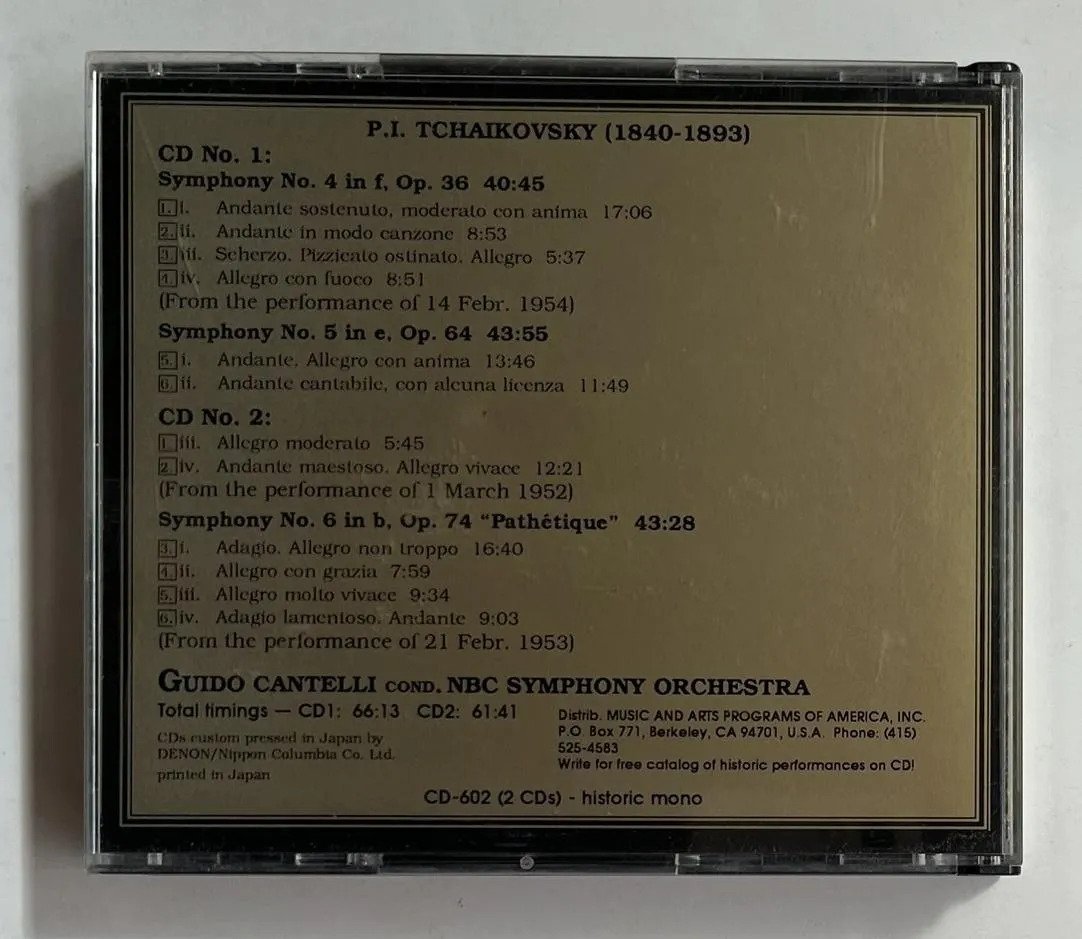 2 CDs Guido Cantelli - Cantelli - Tchaikovsky - The Legendary 1952-54 Broadcasts - Imagem 4