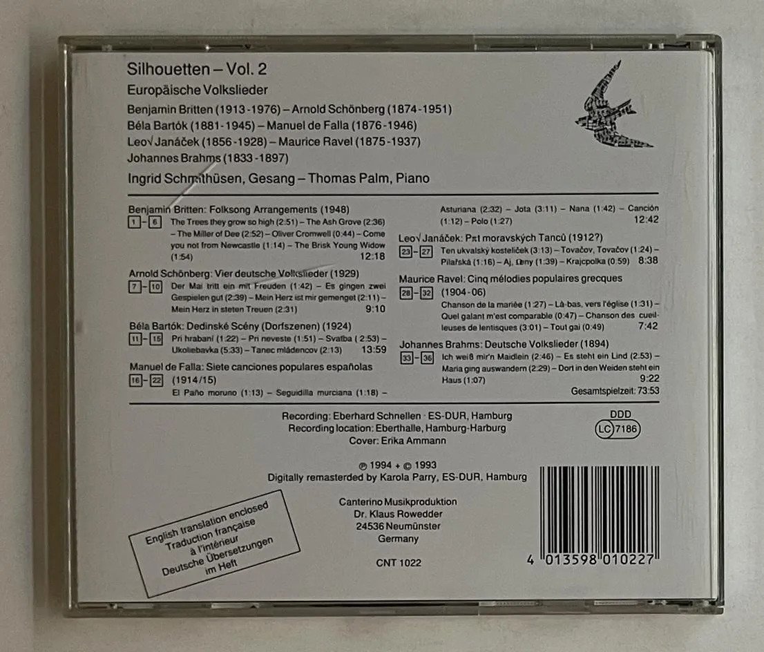 CD Benjamin Britten - Europäische Volkslieder - Imagem 3