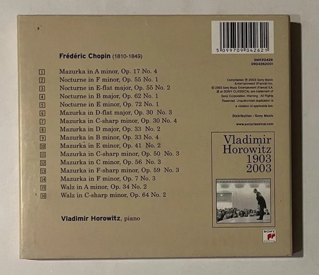 CD Vladimir Horowitz - Mazurkas - Walzes - Nocturnes - Imagem 4