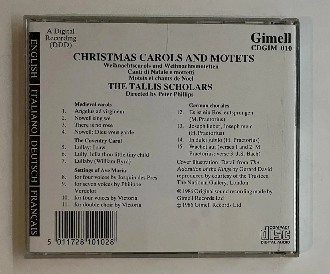 CD The Tallis Scholars - Christmas Carols And Motets / Weihnachtscarols Und Weihnachtsmotetten / Canti Di Natale E Mottetti / Motets Et Chants De Noël - Imagem 3