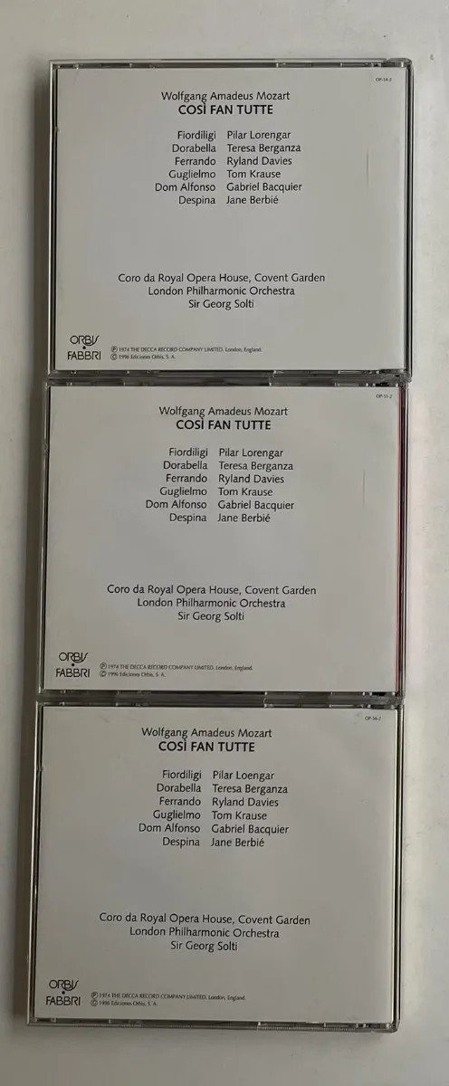 3 CDs Wolfgang Amadeus Mozart - 3 Opera Collection - Così fan tutte - Imagem 3